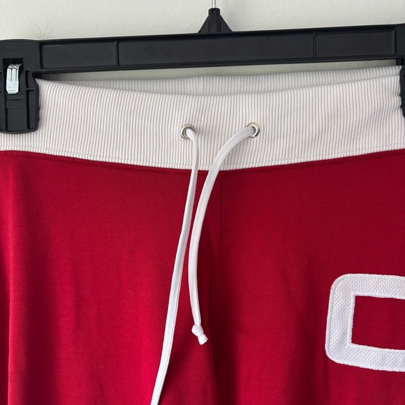 Abercrombie & Fitch Gym Issue Red Cropped Sweatpants Vintage Y2K Activewear - Picture 5 of 9